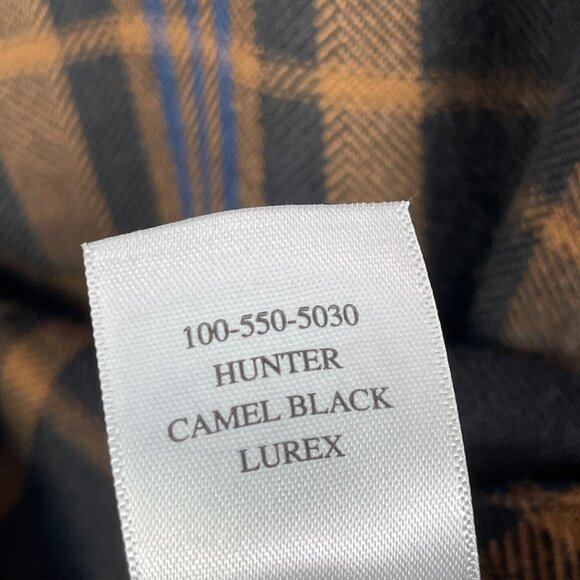 Rails Womens Medium Hunter Camel Black Lurex Plaid Shirt Metallic Button Up Top - Picture 8 of 12